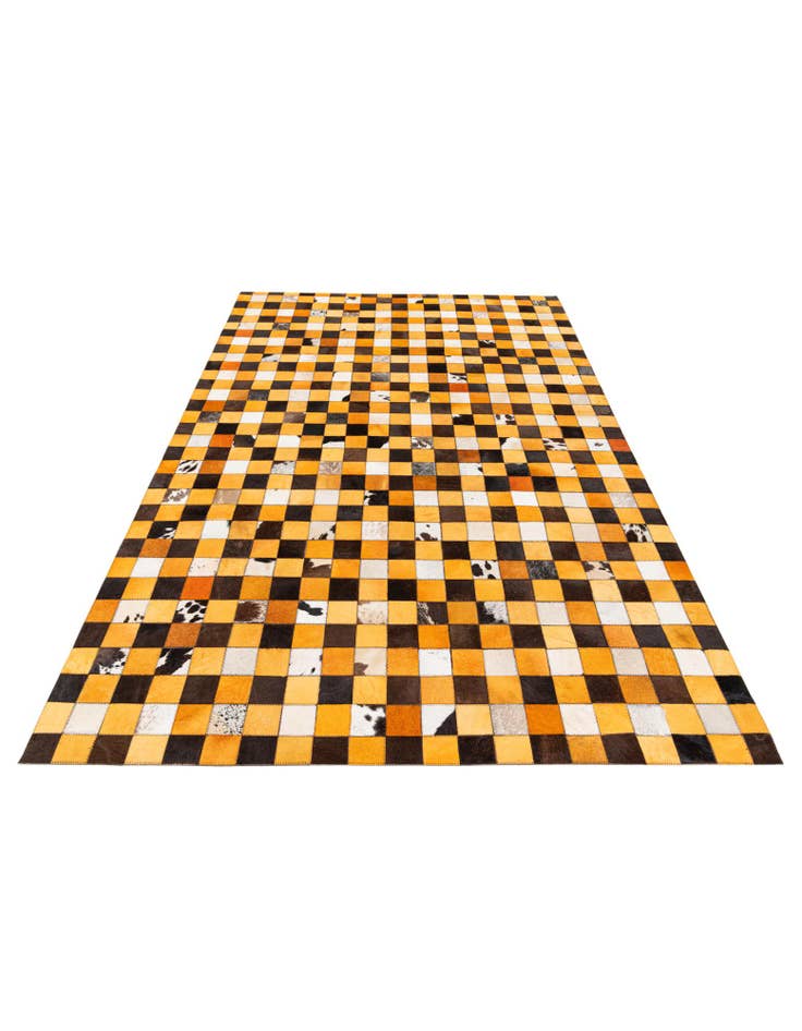 Detail image of  5' 2 x 8' Cowhide Stocks Rug