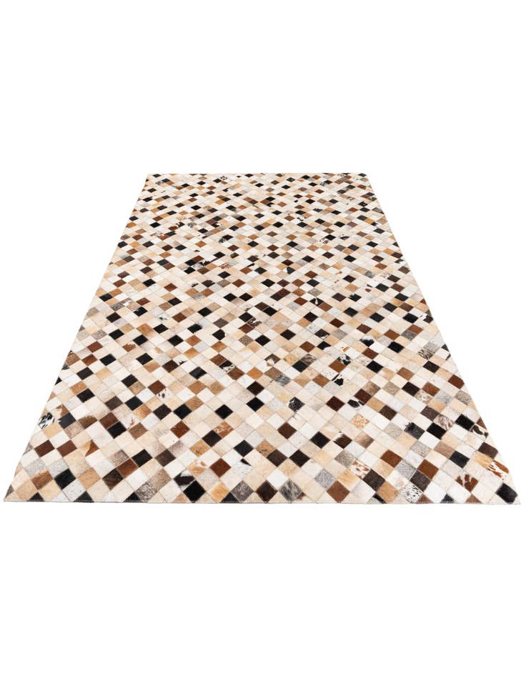 Detail image of  5' 1 x 7' 11 Cowhide Stocks Rug