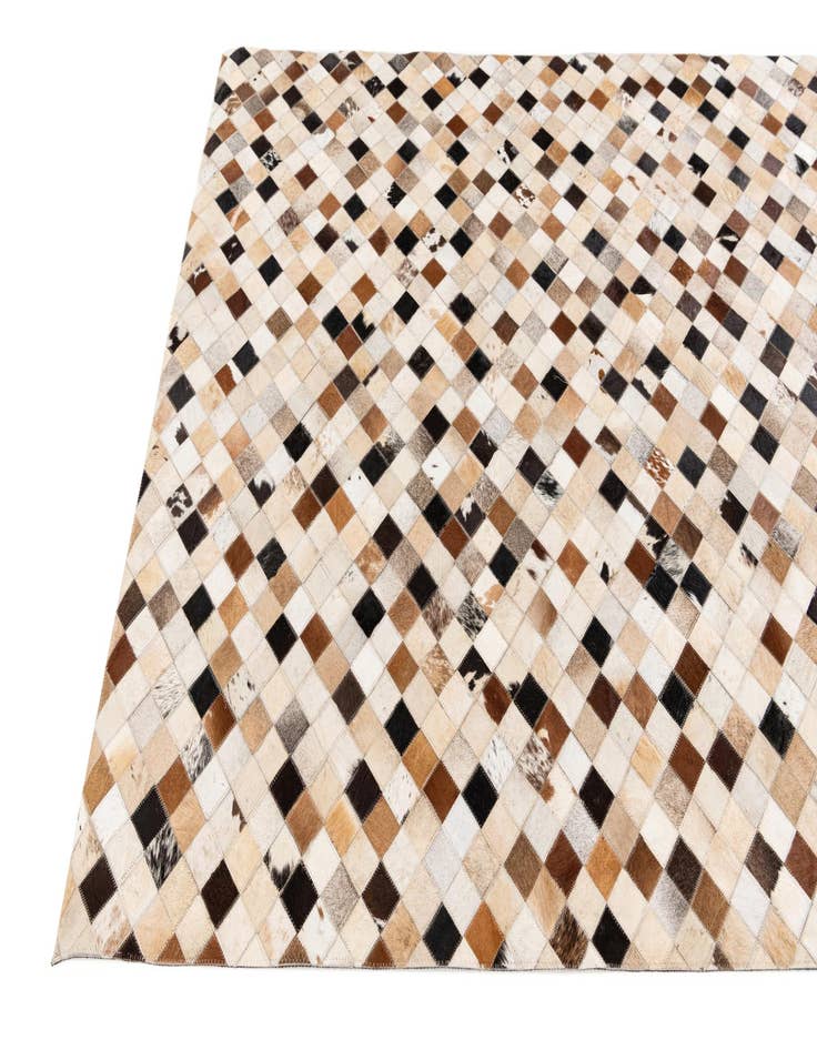 Detail image of  5' 1 x 7' 11 Cowhide Stocks Rug