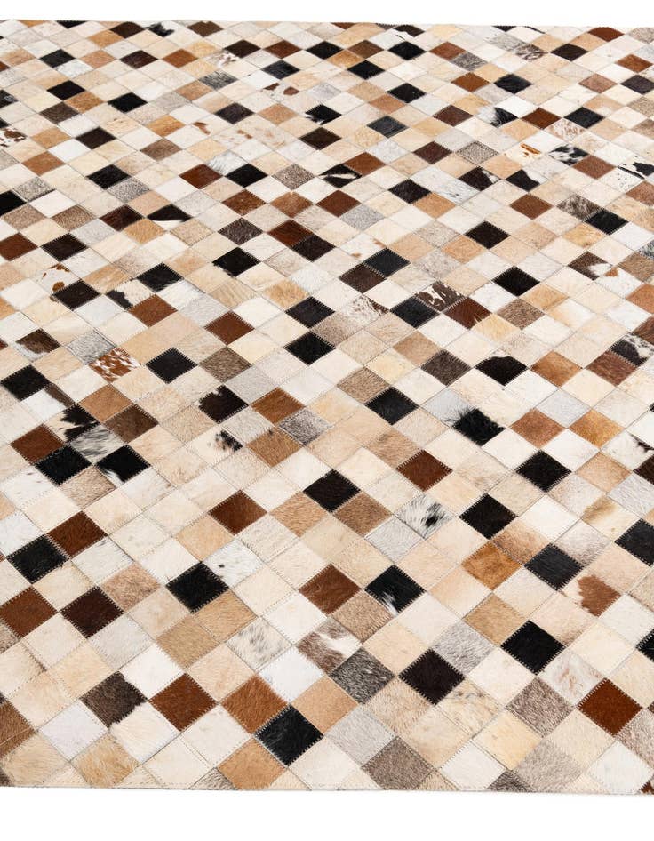 Detail image of  5' 1 x 7' 11 Cowhide Stocks Rug