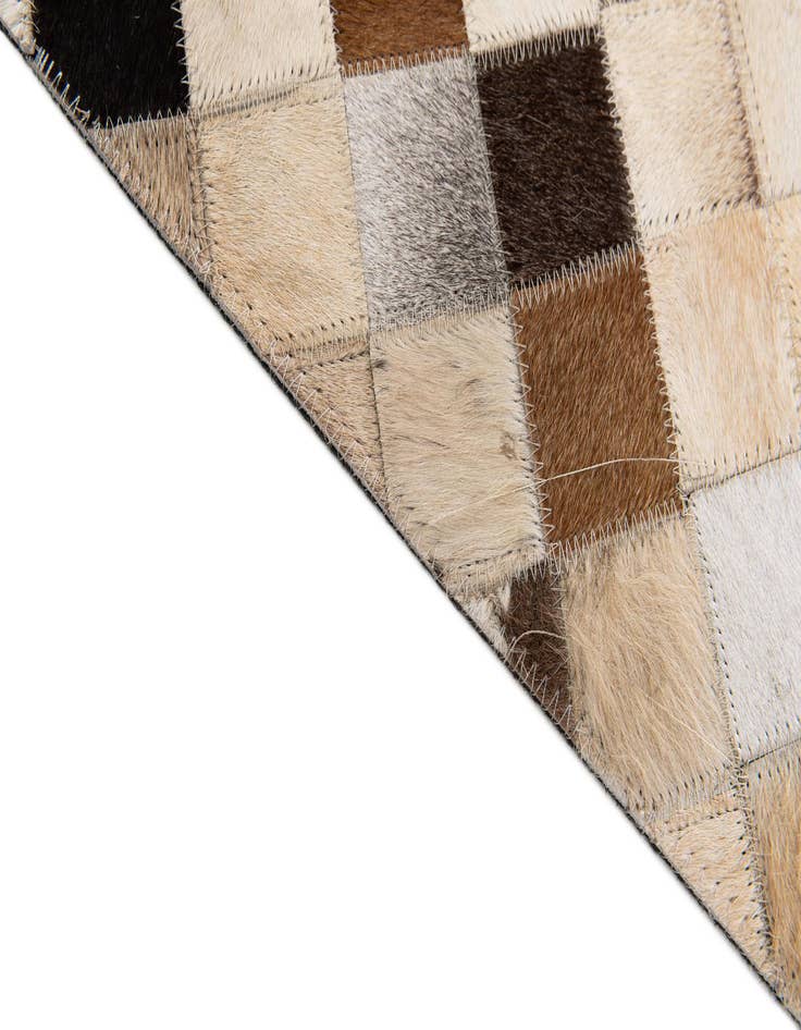 Detail image of  5' 1 x 7' 11 Cowhide Stocks Rug