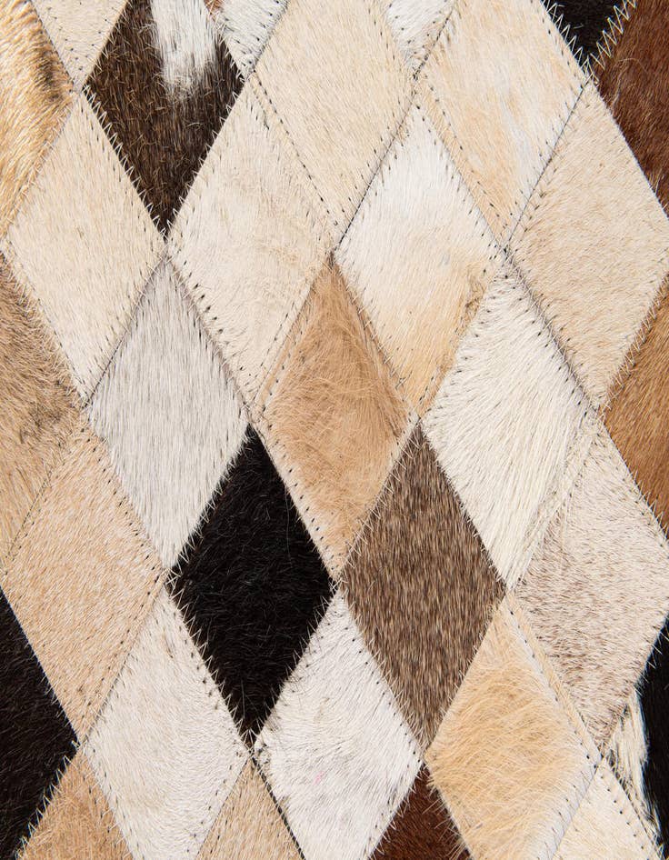 Detail image of  5' 1 x 7' 11 Cowhide Stocks Rug