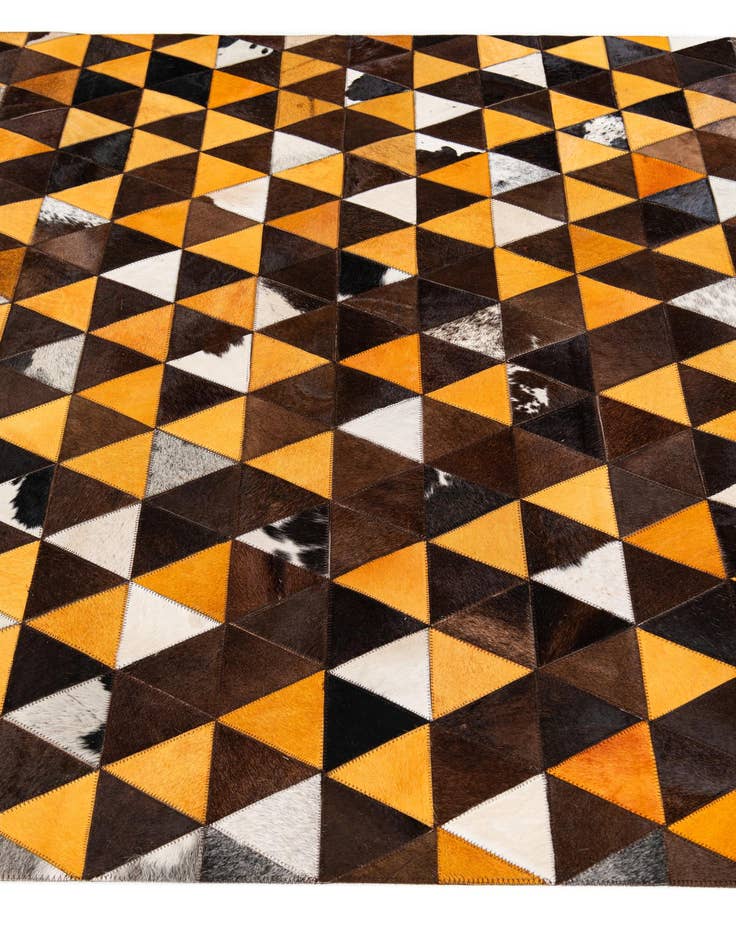 Detail image of  4' 10 x 8' 1 Cowhide Stocks Rug