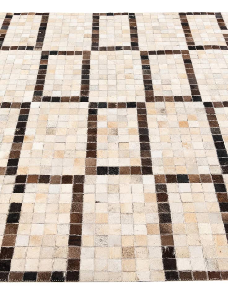 Detail image of  5' 1 x 8' Cowhide Stocks Rug