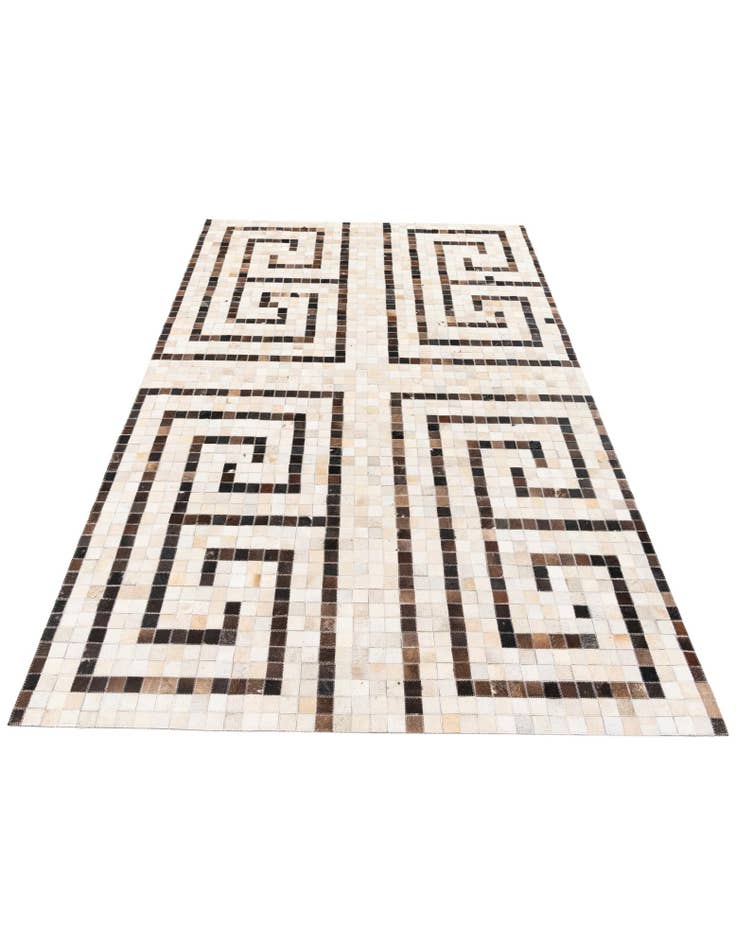 Detail image of  5' 1 x 7' 11 Cowhide Stocks Rug