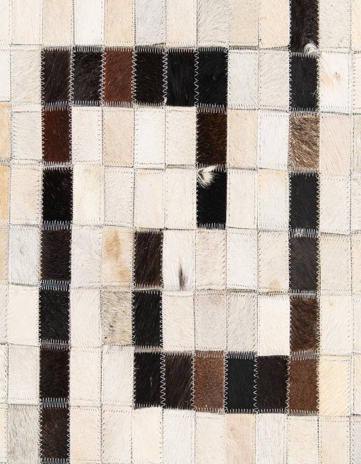 Detail image of  5' 1 x 7' 11 Cowhide Stocks Rug