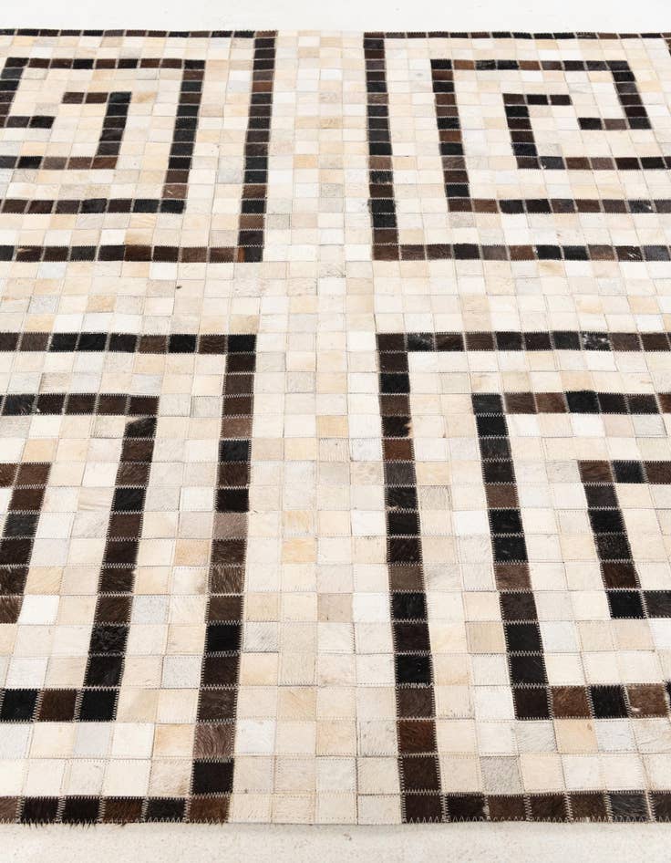 Detail image of  5' 1 x 8' Cowhide Stocks Rug