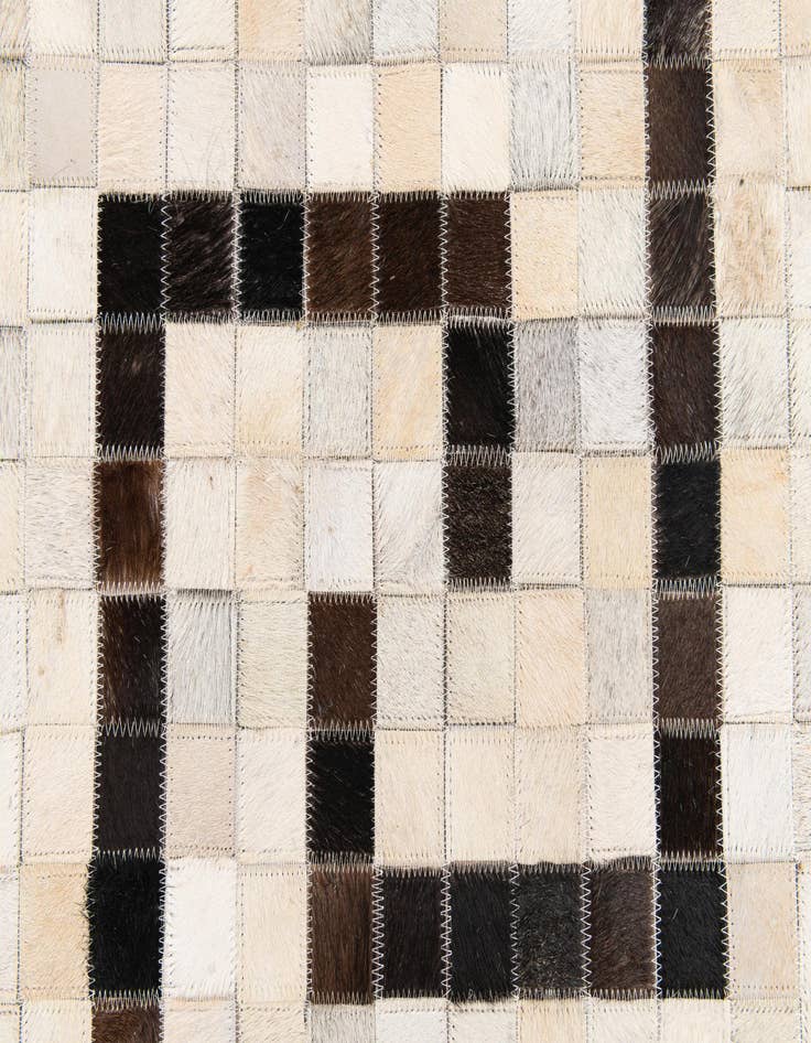 Detail image of  5' 1 x 8' Cowhide Stocks Rug