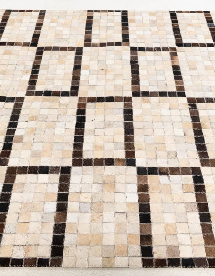 Detail image of  5' 1 x 8' Cowhide Stocks Rug