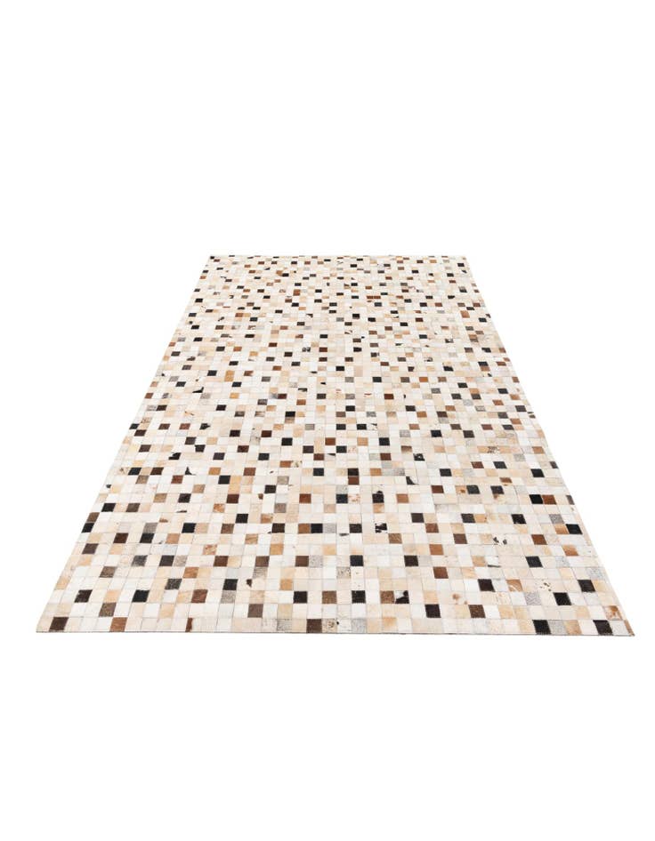 Detail image of  5' 2 x 7' 11 Cowhide Stocks Rug