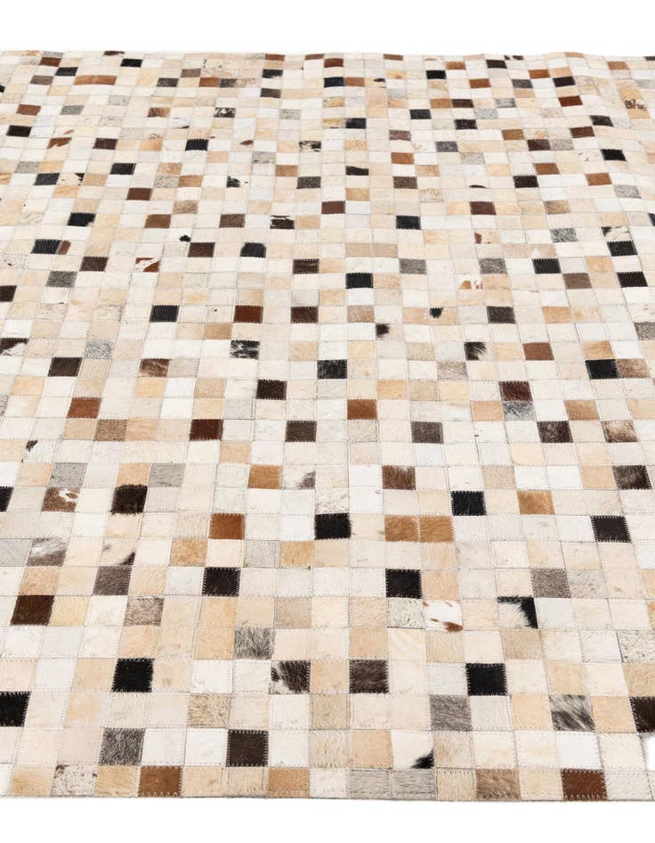 Detail image of  5' 2 x 7' 11 Cowhide Stocks Rug