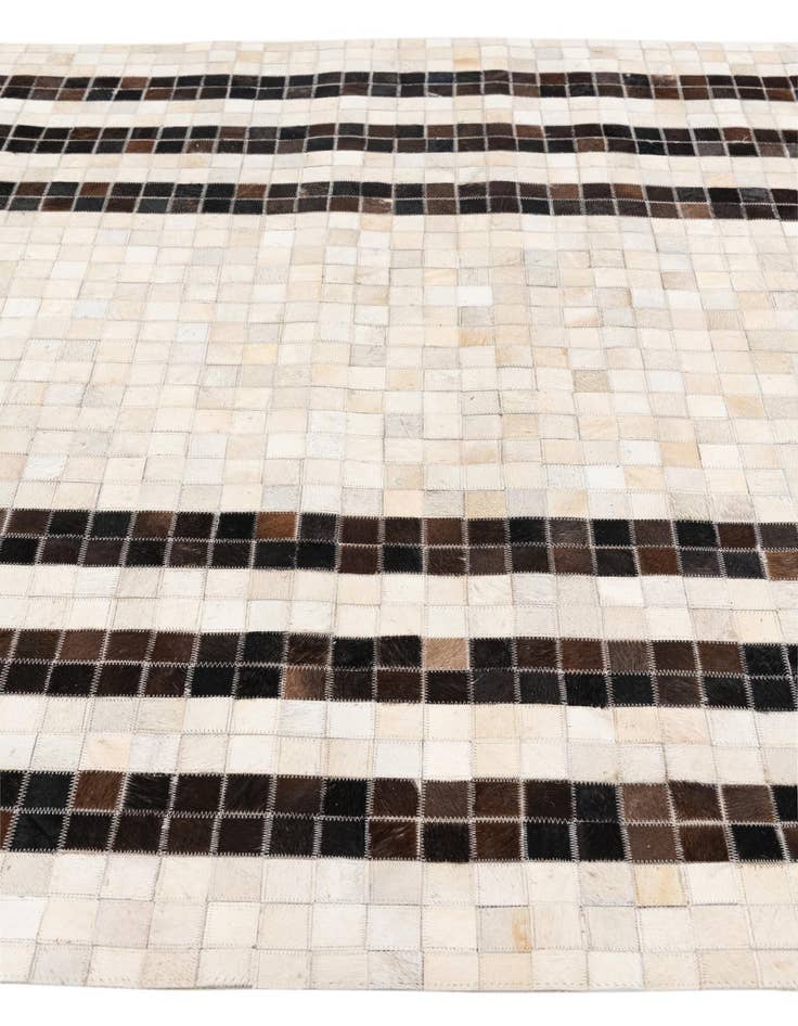 Detail image of  5' 1 x 8' Cowhide Stocks Rug