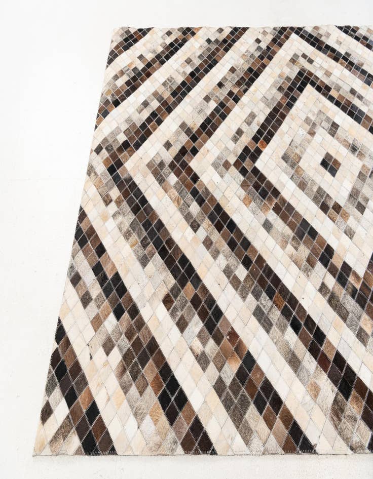 Detail image of  5' x 8' Cowhide Stocks Rug