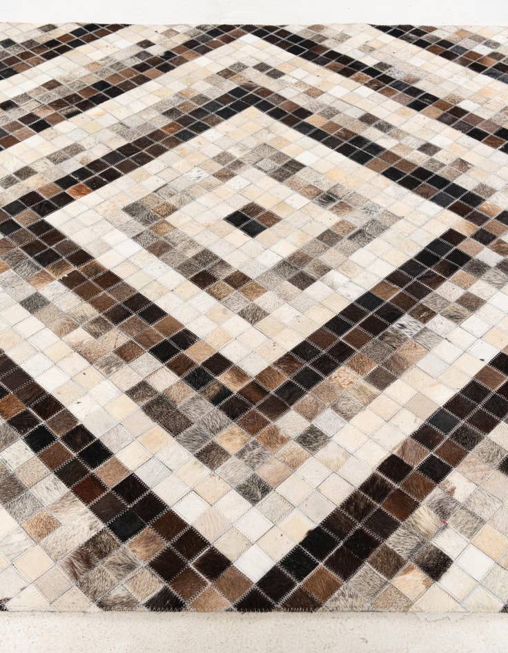 Detail image of  5' x 8' Cowhide Stocks Rug