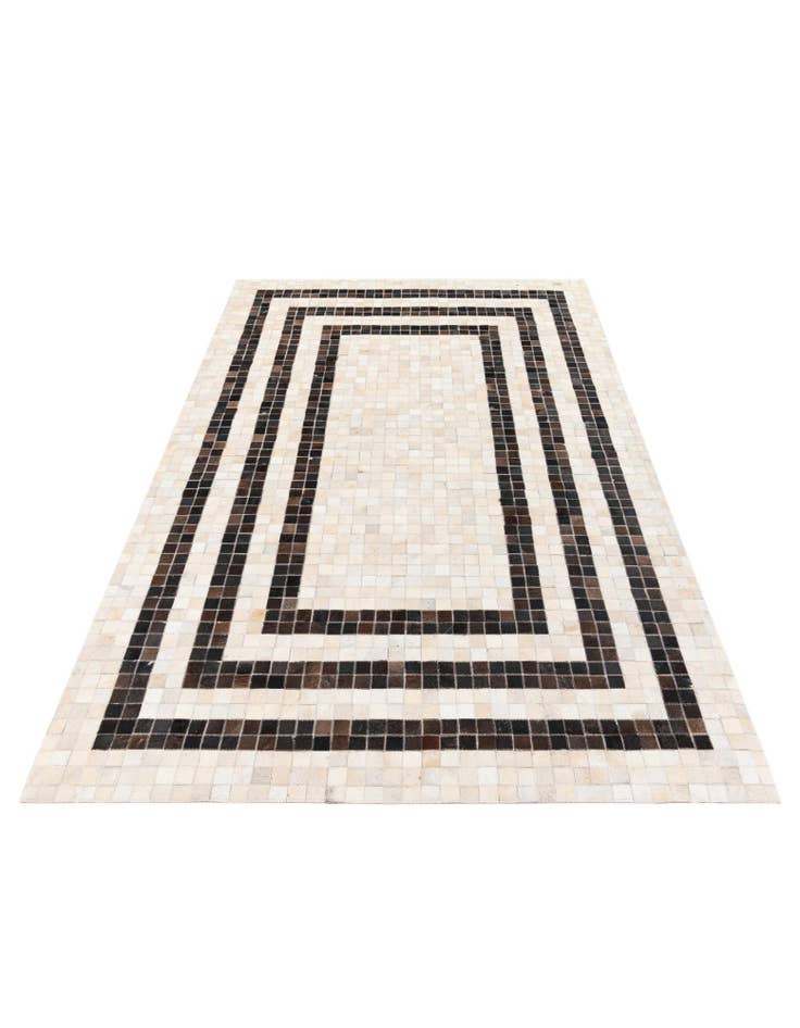 Detail image of  5' 1 x 7' 11 Cowhide Stocks Rug