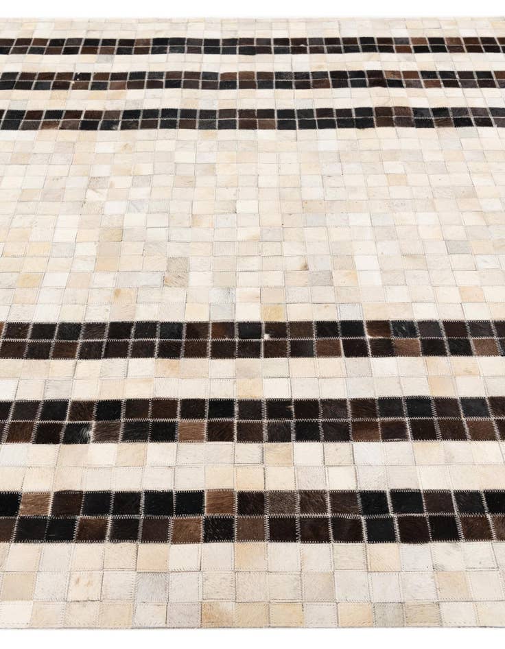 Detail image of  5' 1 x 7' 11 Cowhide Stocks Rug