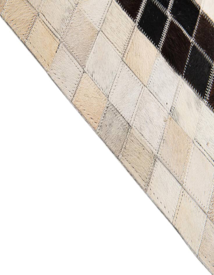 Detail image of  5' 1 x 7' 11 Cowhide Stocks Rug