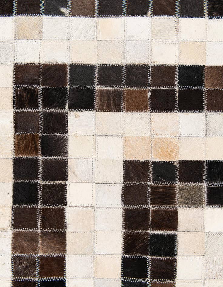 Detail image of  5' 1 x 7' 11 Cowhide Stocks Rug