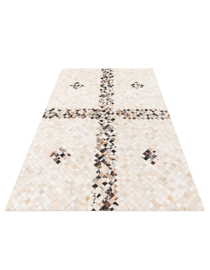 Detail image of  5' x 7' 11 Cowhide Stocks Rug