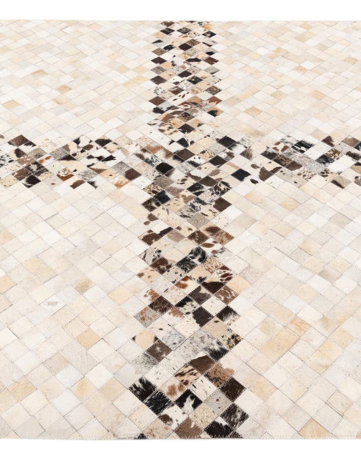 Detail image of  5' x 7' 11 Cowhide Stocks Rug