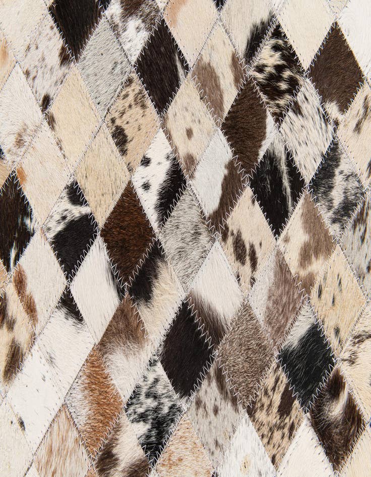 Detail image of  5' x 7' 11 Cowhide Stocks Rug