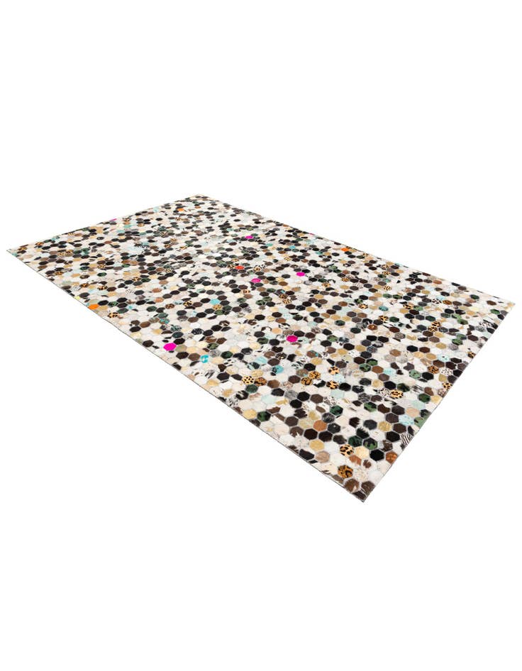 Detail image of  5' 1 x 8' Cowhide Stocks Rug