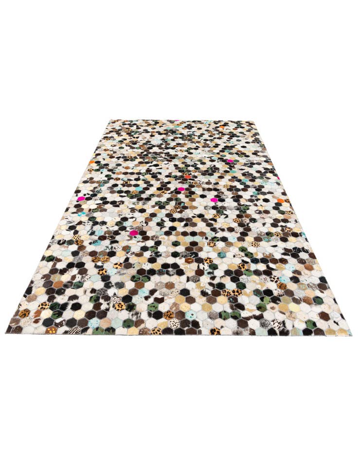 Detail image of  5' 1 x 8' Cowhide Stocks Rug