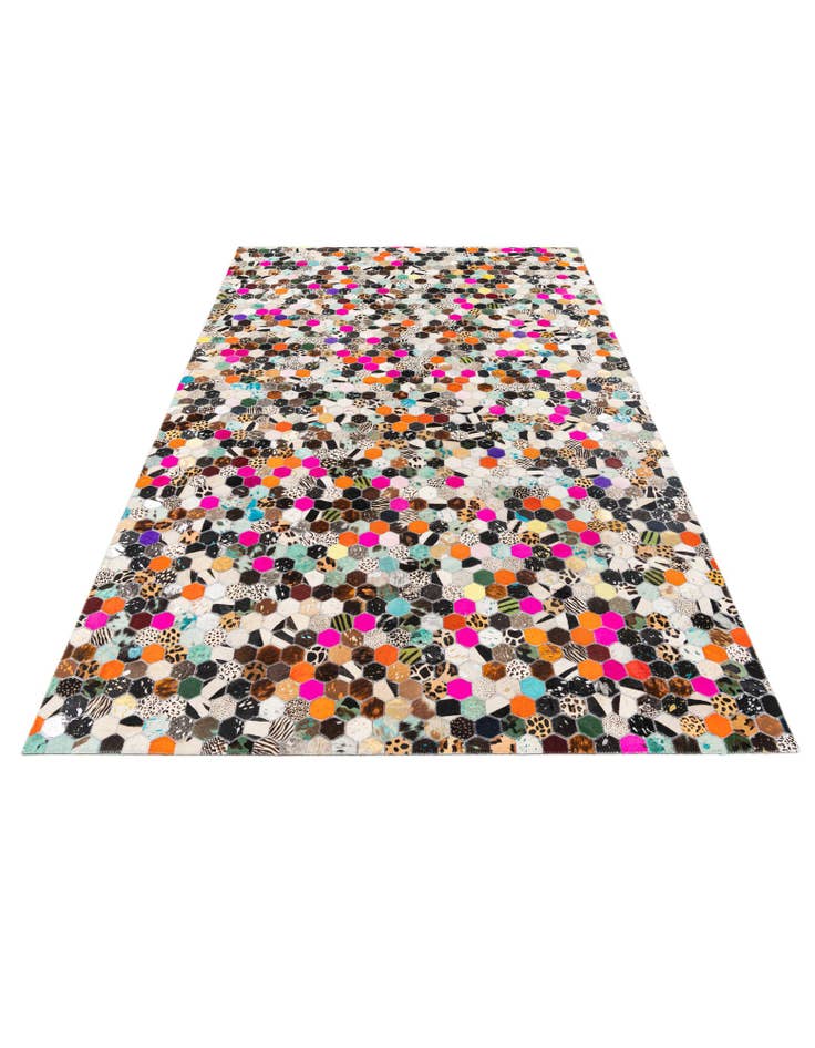 Detail image of  5' x 7' 11 Cowhide Stocks Rug