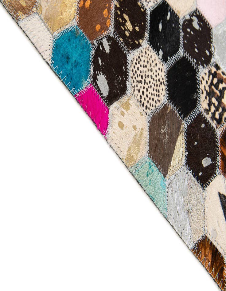 Detail image of  5' x 7' 11 Cowhide Stocks Rug