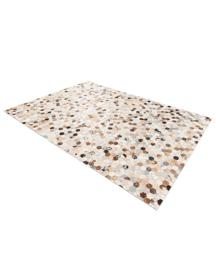 Detail image of  5' 2 x 7' 5 Cowhide Stocks Rug