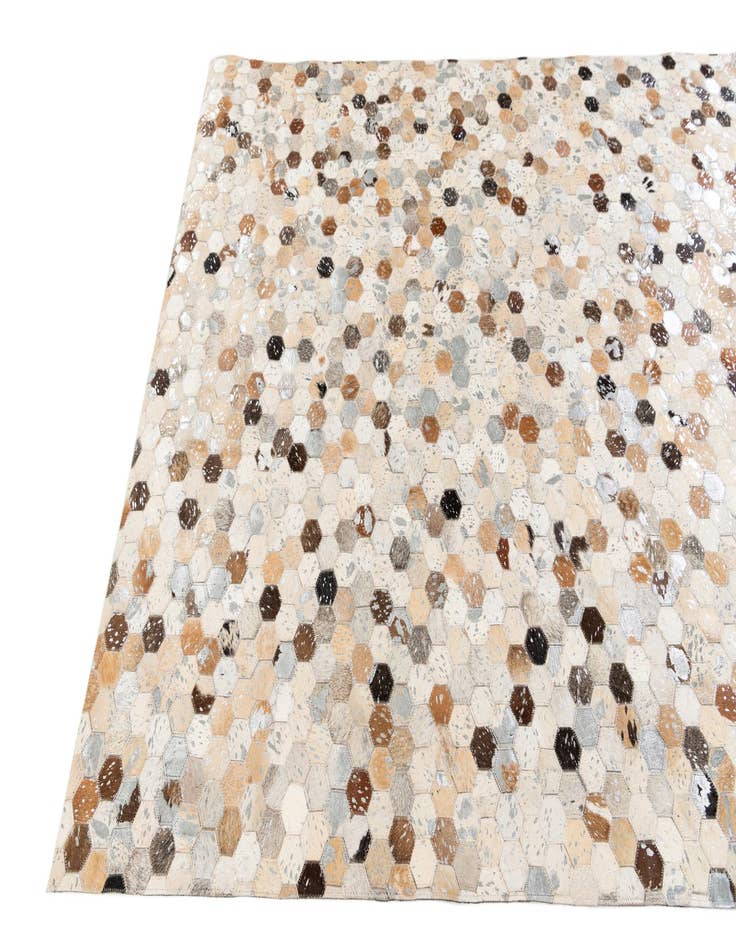 Detail image of  5' 2 x 7' 5 Cowhide Stocks Rug