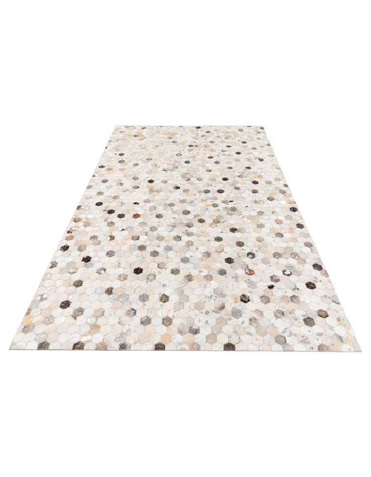 Detail image of  5' 1 x 8' 1 Cowhide Stocks Rug
