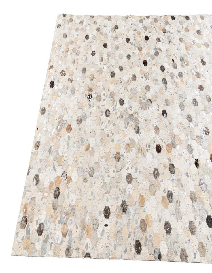 Detail image of  5' 1 x 8' 1 Cowhide Stocks Rug