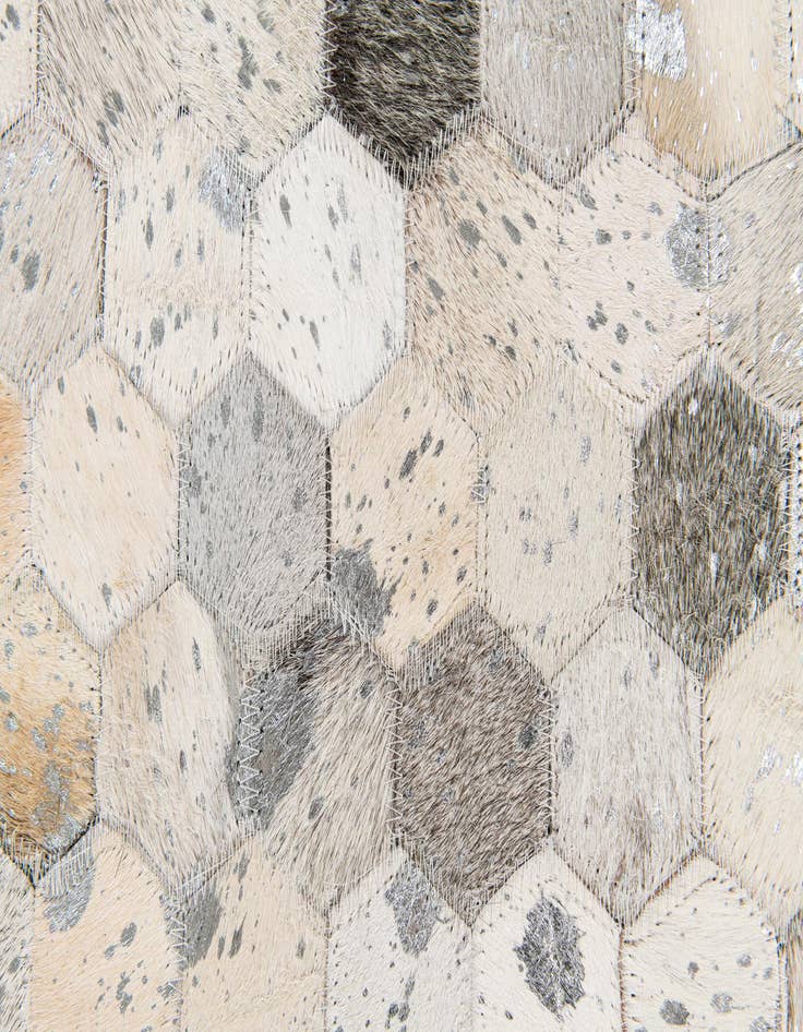 Detail image of  5' 1 x 8' 1 Cowhide Stocks Rug