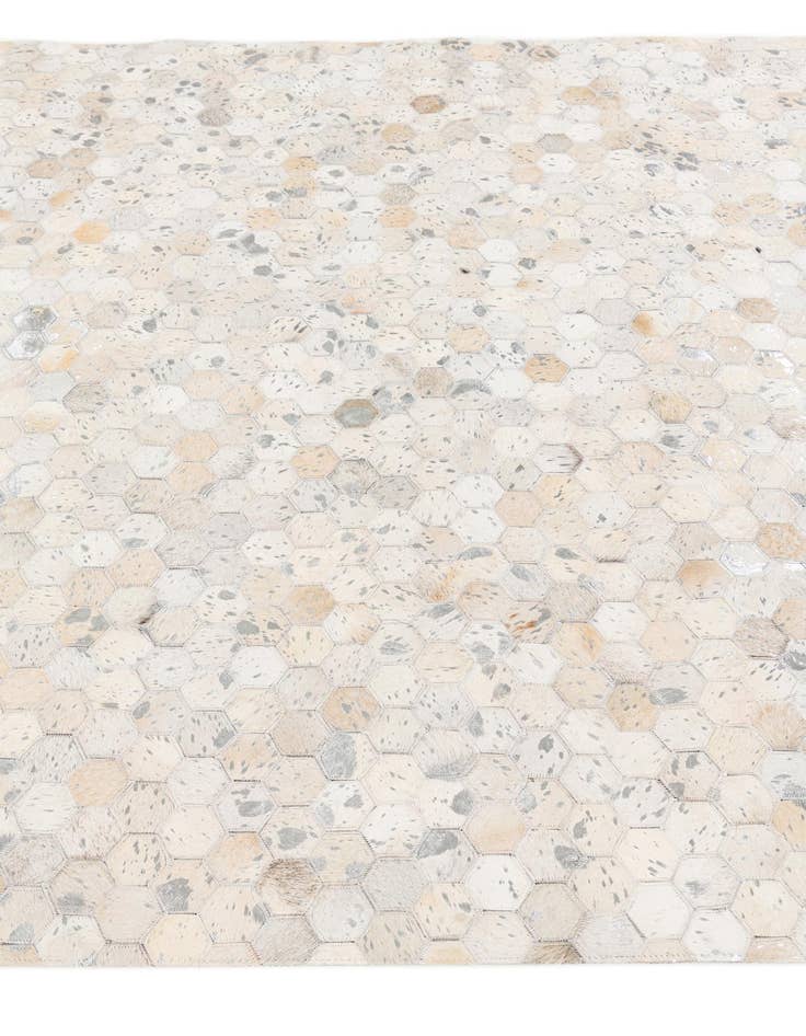 Detail image of  5' 1 x 8' 1 Cowhide Stocks Rug