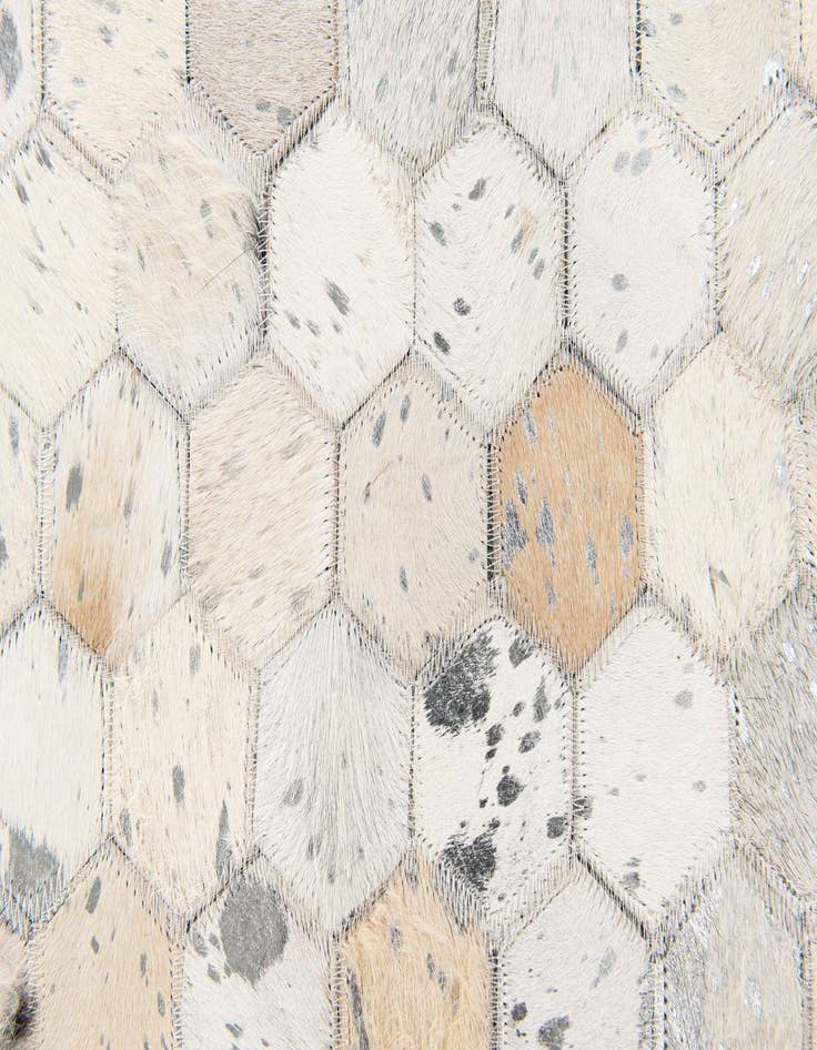Detail image of  5' 1 x 8' 1 Cowhide Stocks Rug