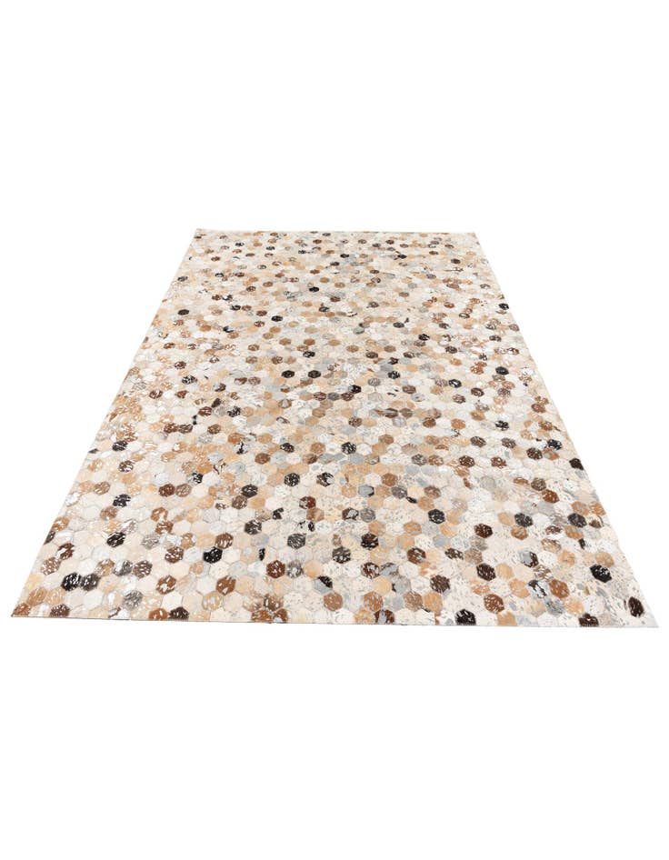 Detail image of  5' 4 x 7' 6 Cowhide Stocks Rug