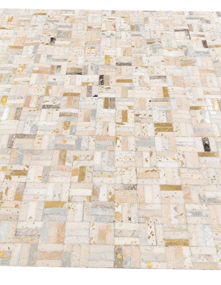 Detail image of  5' x 7' 11 Cowhide Stocks Rug