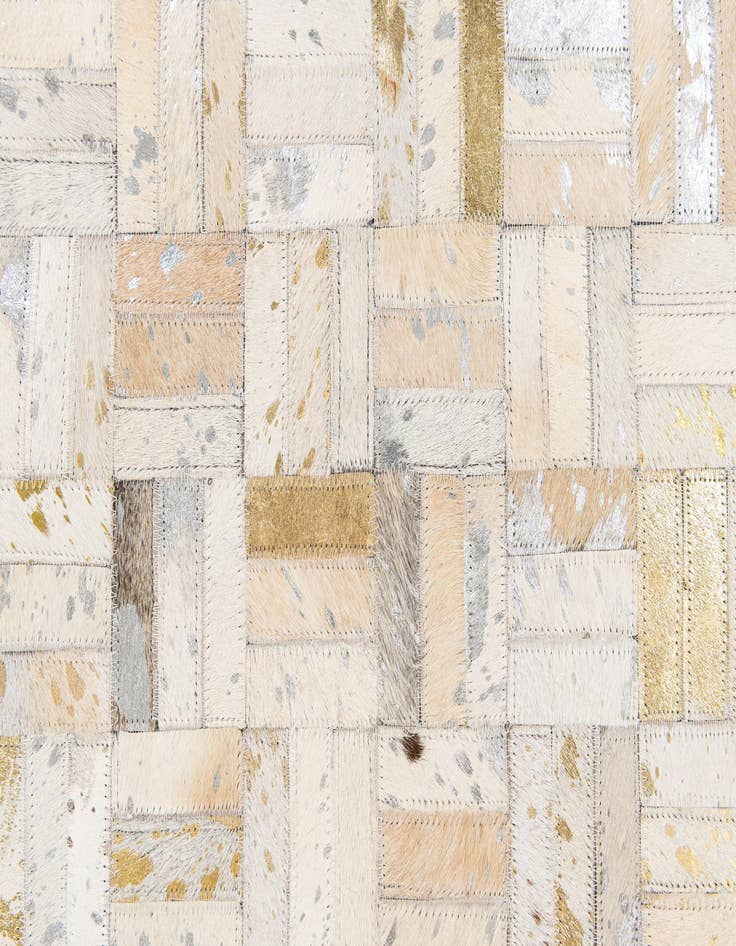 Detail image of  5' x 7' 11 Cowhide Stocks Rug