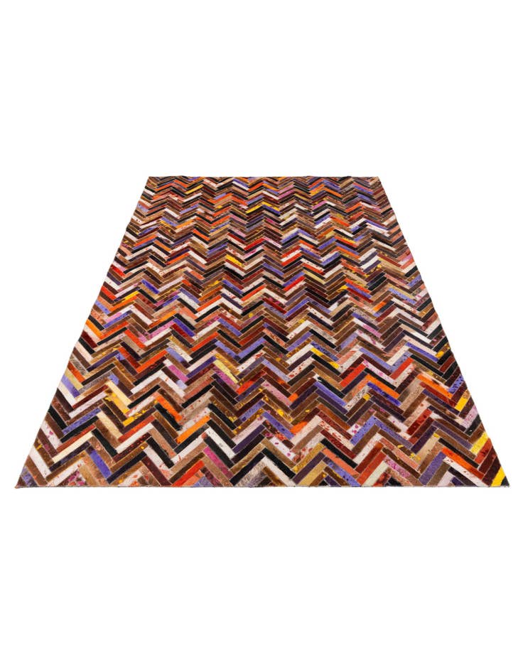 Detail image of  5' 4 x 7' 6 Cowhide Stocks Rug