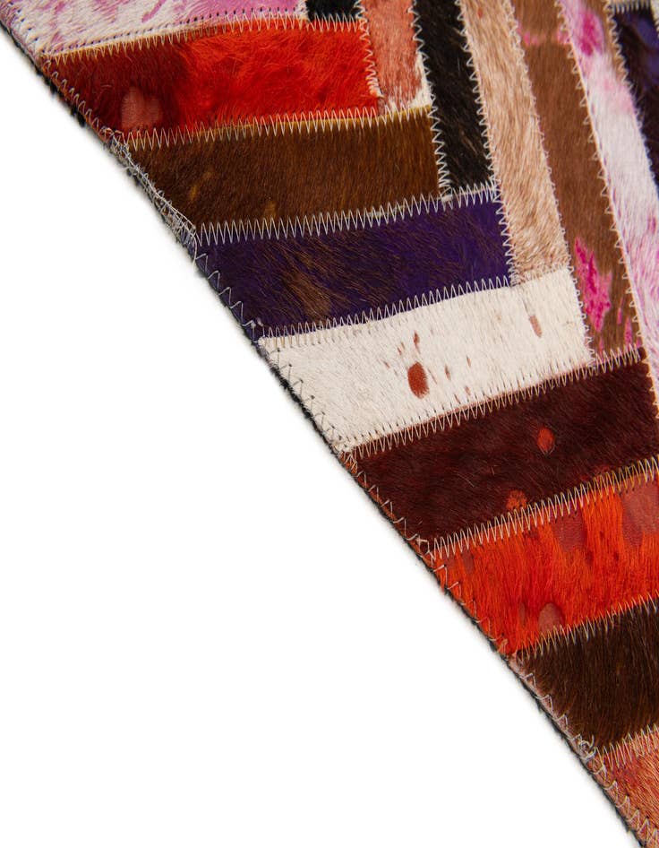 Detail image of  5' 4 x 7' 6 Cowhide Stocks Rug