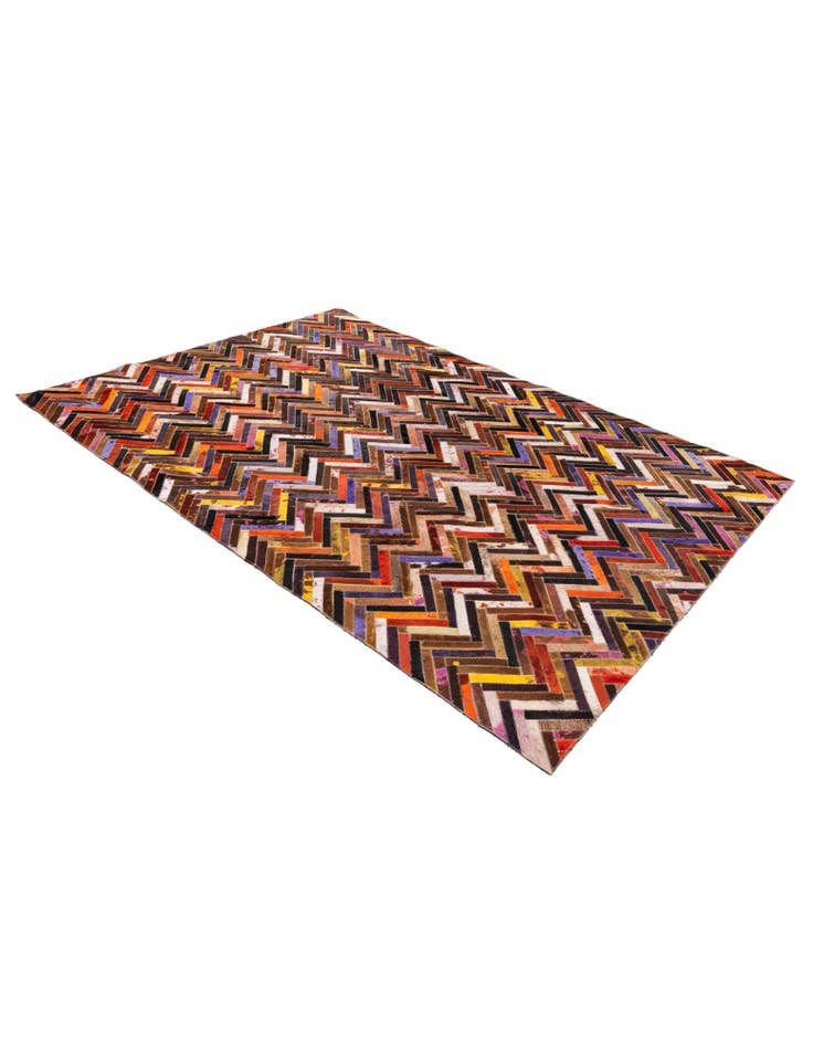 Detail image of  5' 5 x 7' 6 Cowhide Stocks Rug