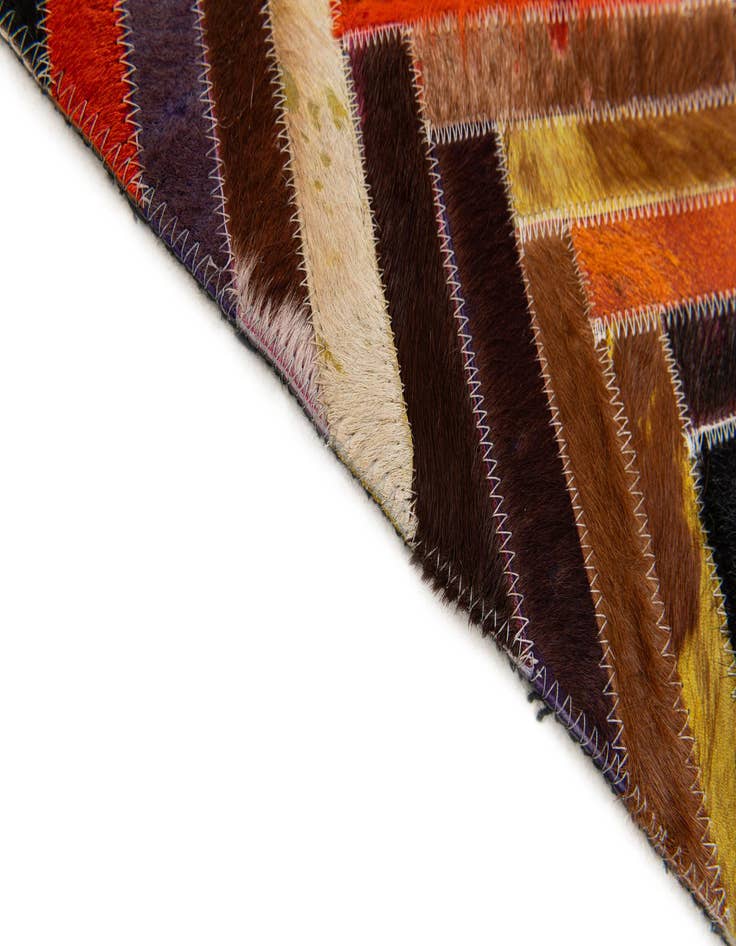 Detail image of  5' 5 x 7' 6 Cowhide Stocks Rug