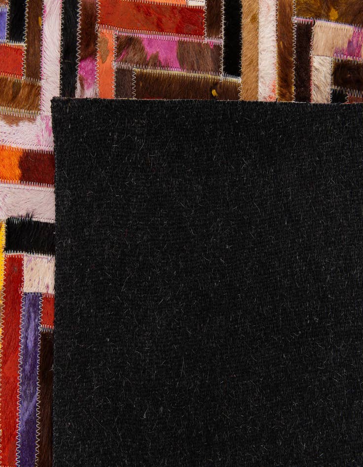 Detail image of  5' 5 x 7' 6 Cowhide Stocks Rug