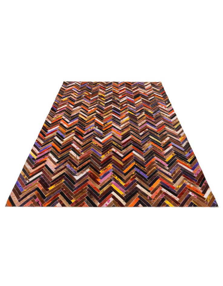 Detail image of  5' 5 x 7' 6 Cowhide Stocks Rug