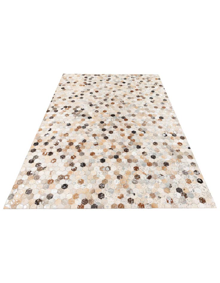 Detail image of  5' 4 x 7' 6 Cowhide Stocks Rug