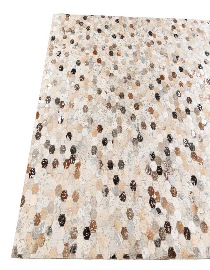 Detail image of  5' 4 x 7' 6 Cowhide Stocks Rug