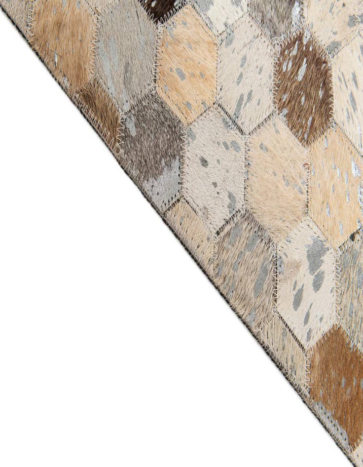 Detail image of  5' 4 x 7' 6 Cowhide Stocks Rug