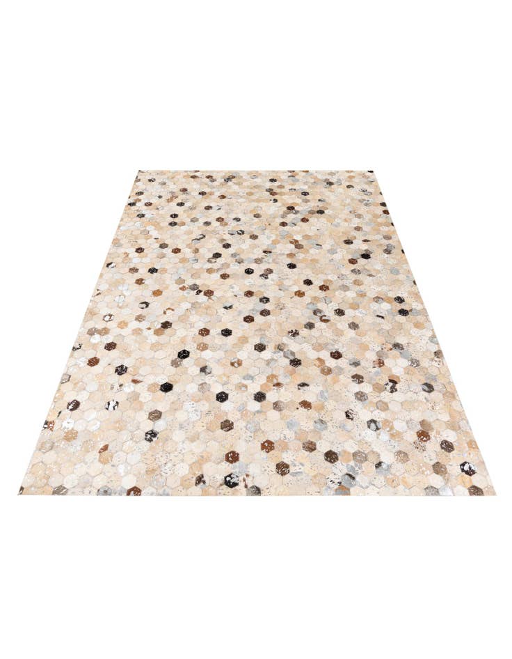 Detail image of  5' 4 x 7' 7 Cowhide Stocks Rug