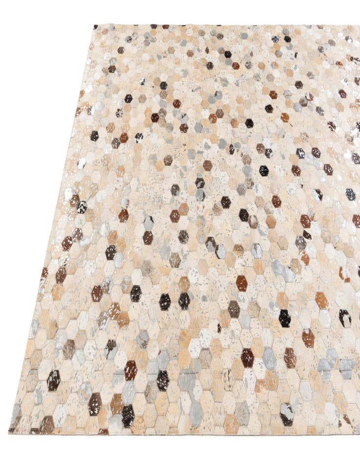 Detail image of  5' 4 x 7' 7 Cowhide Stocks Rug